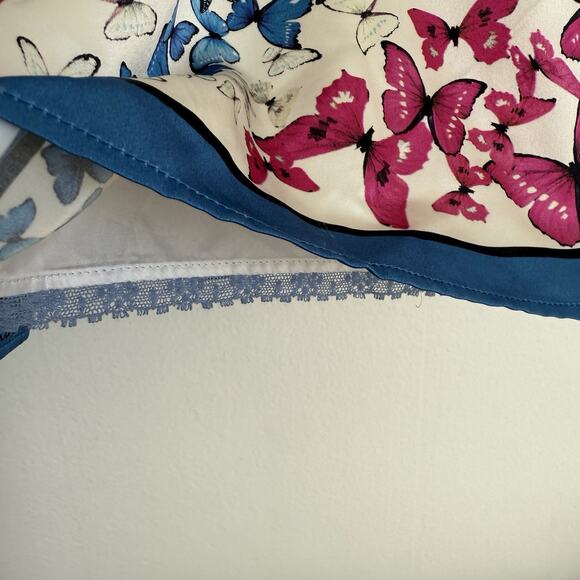 Paul Smith Blue Novelty Print Butterfly 100% Silk Pencil Midi Skirt US 10/UK14 - Picture 7 of 8